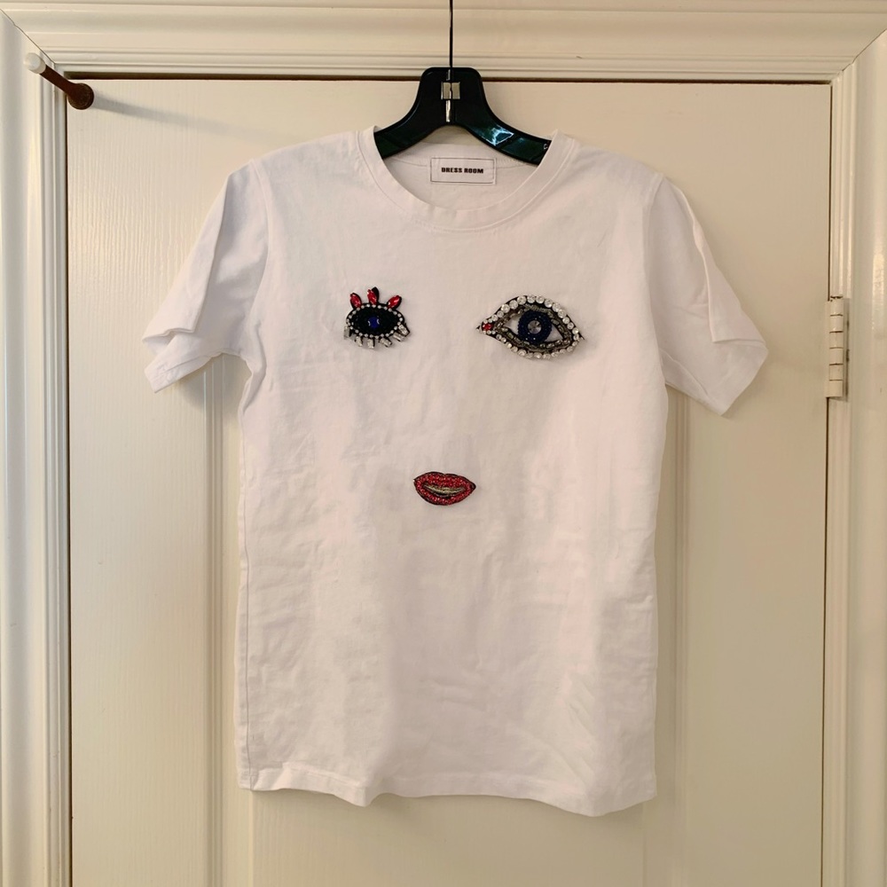 Dress Room Rhinestone Eyes Shirt